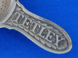 Tetley Tea Strainer Advertising Tea Leaf Catcher Silver Plate 1920s Over The Cup