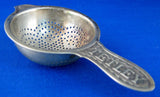 Tetley Tea Strainer Advertising Tea Leaf Catcher Silver Plate 1920s Over The Cup