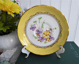 Cheery Yellow Floral Cup And Saucer Tuscan Enamel Accents On Transfer 1920s Bone China