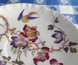 Swallow Wedgwood Cup And Saucer Pair Polychrome Transferware 1920s Cream Ware