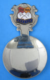 Tea Caddy Spoon Souvenir Wrexham England Tea Scoop Enamel Finial 1920s