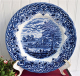 Blue Transferware Plate Homeland Grindley England Ironstone 10 Inch Dinner 1920s