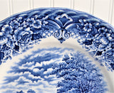 Blue Transferware Plate Homeland Grindley England Ironstone 10 Inch Dinner 1920s