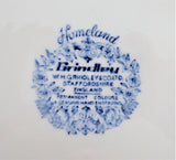 Blue Transferware Plate Homeland Grindley England Ironstone 10 Inch Dinner 1920s