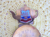Brass Tea Caddy Spoon 4 O Clock Bowl Teapot Finial 1920-1930s Minehead