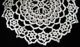 English Lacy Fine Crocheted Lace Doily Vintage Flower Center 1920s Centerpiece
