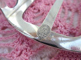 Superb English Toast Rack Gothic 1930s Silver Plated Toast Holder Letters Clivedon Mansions