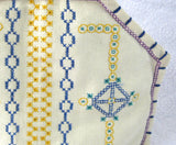 English Tea Cozy Art Deco Cross Stitch 1920s Geometric Hand Made Tea Cosy