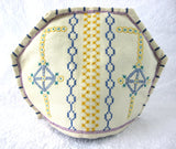 English Tea Cozy Art Deco Cross Stitch 1920s Geometric Hand Made Tea Cosy