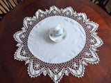 Table Topper Doily Irish Crochet Lace Edging Vintage 8 Inch Lace 1920s Handmade