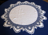 Table Topper Doily Irish Crochet Lace Edging Vintage 8 Inch Lace 1920s Handmade