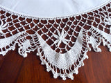 Table Topper Doily Irish Crochet Lace Edging Vintage 8 Inch Lace 1920s Handmade