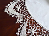 Table Topper Doily Irish Crochet Lace Edging Vintage 8 Inch Lace 1920s Handmade