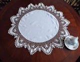 Table Topper Doily Irish Crochet Lace Edging Vintage 8 Inch Lace 1920s Handmade