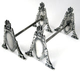 Classical Cutlery Rest Pair Fancy Design English Silverplate 1930s English Silver Plate