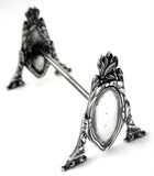 Classical Cutlery Rest Pair Fancy Design English Silverplate 1930s English Silver Plate