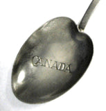 Silver Enamel Souvenir Spoon Canada Enamel Maple Leaf Finial 1920s Canadian