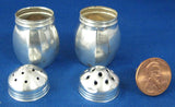 Sterling Silver Salt And Pepper Shakers Art Deco Individual 1920-1930s Paneled Salt Pepper