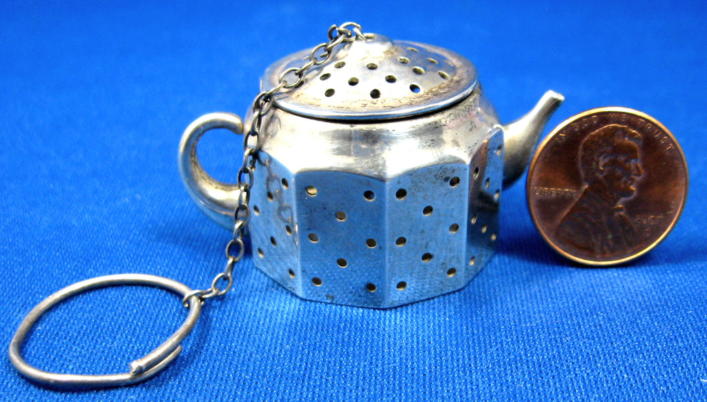 Sterling Silver Tea Infuser Teapot Shape Tea Diffuser Amcraft 1920s ...
