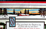 Postcard Christmas Greeting 1921 Snow Scene Wreath Snow May Your Heart