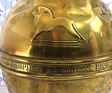 English Tea Tin 1924 British Empire Lipton Art Deco Brass Tea Canister