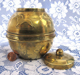 English Tea Tin 1924 British Empire Lipton Art Deco Brass Tea Canister