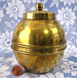 English Tea Tin 1924 British Empire Lipton Art Deco Brass Tea Canister