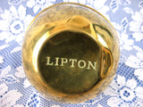 English Tea Tin 1924 British Empire Lipton Art Deco Brass Tea Canister
