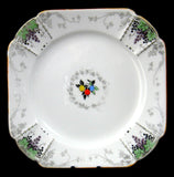 Square Plate Shelley England Bunch Of Grapes 6.25 Inch Cake Plate Side Tea Plate