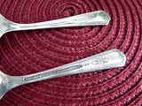Rogers Silver Apollo 1929 Childs Spoon And Fork Silverplate Toddler Baby Mono B