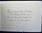 Birthday Wishes Gift Card 1929 Cottage Poem Antique Greeting Flowers Ephemera