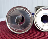 English Open Salts Cobalt Blue Glass Liners Silver Plate Set Of Four Art Deco 1920-1930s