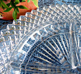 Miss America 4 Part Divided Relish Dish Glass Plate Depression Glass Hobnail 1930s