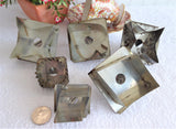 Tin Cookie Cutters Nickel Vintage Set Of 6 Diamond Star Spade Strap Biscuit