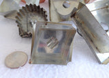 Tin Cookie Cutters Nickel Vintage Set Of 6 Diamond Star Spade Strap Biscuit