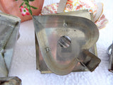 Tin Cookie Cutters Nickel Vintage Set Of 6 Diamond Star Spade Strap Biscuit
