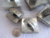 Tin Cookie Cutters Nickel Vintage Set Of 6 Diamond Star Spade Strap Biscuit