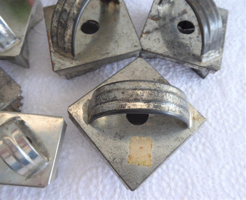 Vintage Small Metal COOKIE CUTTERS Lot 6, Heart Spade Club Diamond Square  Circle
