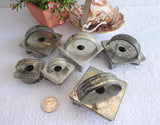 Tin Cookie Cutters Nickel Vintage Set Of 6 Diamond Star Spade Strap Biscuit