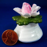Aynsley Flower Salt Shaker Pink Rose England Hand Made 1930s