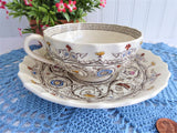 Spode Copeland Florence Breakfast Size Cup And Saucer 1930s Cream Ware England
