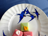 Blue Bird Plates Bluebird Pair 6.5 Inch Cake Czechoslovakia Bread Side Plates 1930s