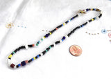 Necklace Czech Bohemian Glass Beads 1930s Jewelry Supply 17 Inch With Tag
