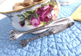 Claw End Sugar Tongs English Silver Plate Classic 1930s Vintage