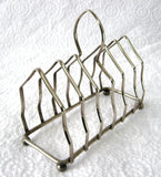 Gothic Arch Toast Rack Silverplate Letter Holder Ball Feet 1930s Napkins England