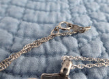 Antique Pocket Watch Fob Necklace English Hallmarked Sterling Silver 1930s Medal