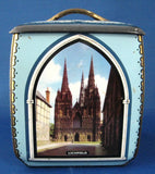 English Cathedrals Tea Tin Canister 1930s Biscuit Tin Cookie Tin