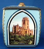 English Cathedrals Tea Tin Canister 1930s Biscuit Tin Cookie Tin