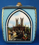 English Cathedrals Tea Tin Canister 1930s Biscuit Tin Cookie Tin