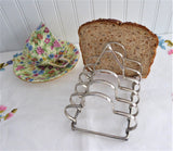 English Toast Rack Gothic 1930s Silver Plated 6 Slice Toast Holder Letters Tea Party